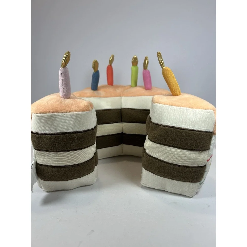 Pillowfort Birthday Cake Toy Plush separable 2 Slices Hook/Loop